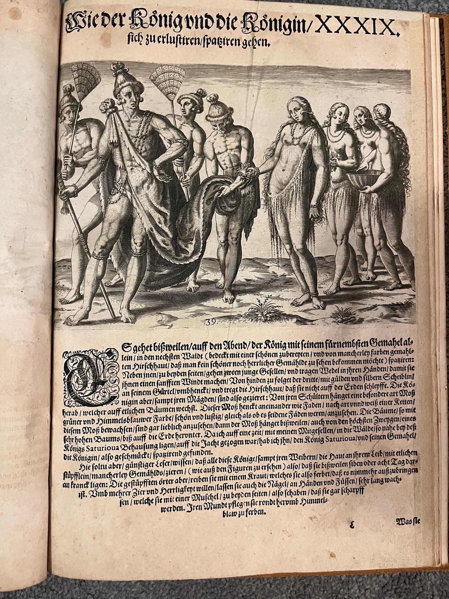 Part 2 of De Bry's Grands Voyages - Brevis Narratio - Jacques Le Moyne - De Bry Florida - Complete set of 42 plates and Title page - German 1st Edition - 1591