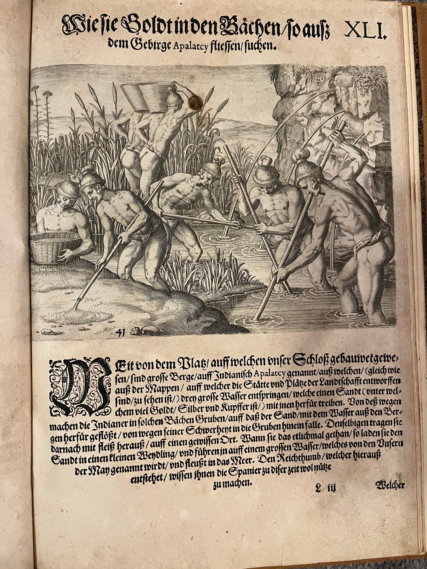 Part 2 of De Bry's Grands Voyages - Brevis Narratio - Jacques Le Moyne - De Bry Florida - Complete set of 42 plates and Title page - German 1st Edition - 1591