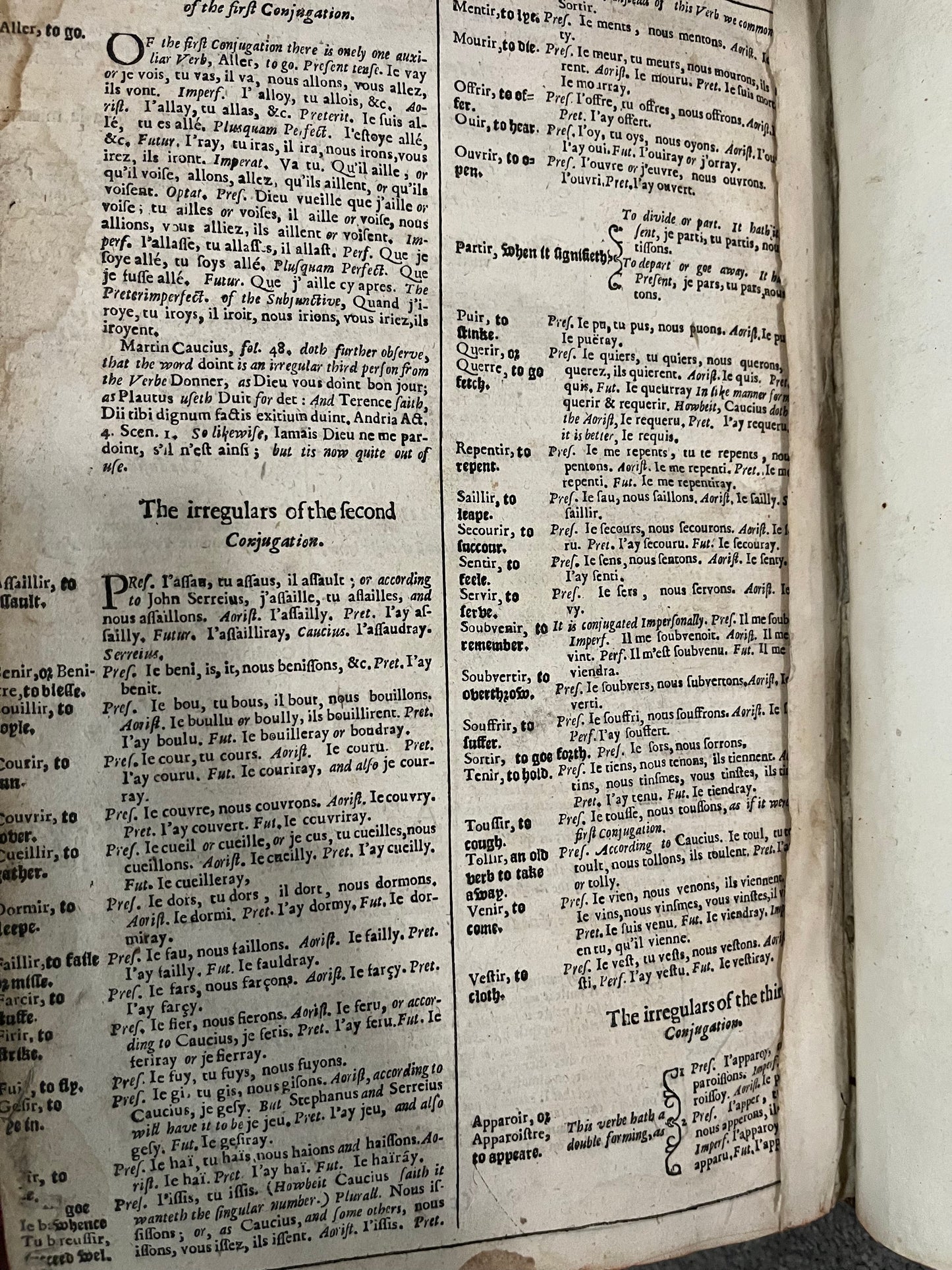 First French - English Dictionary in Original Binding - 1611 - Cotgrave's "A Dictionarie of the French and English Tongues"