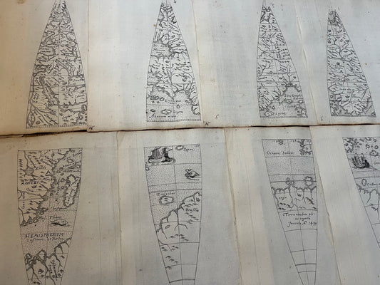 16 Later Manuscript Oterschaden Globe gores - "Terra nondum plene cognita inuenta A 1499"