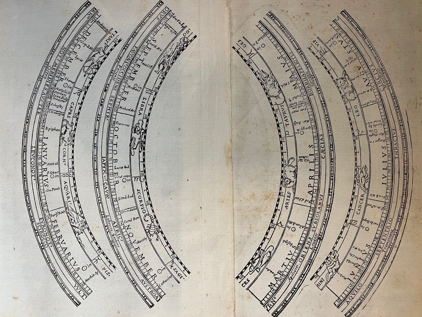 23 Manuscript Celestial Globe Gores - "1626 Auenioni per Matheum Greuteru. Sculpt. exeudebat Gulielmus Nicolai C. Sauary. et B. Gaullier exeudit" - Matthaeus Greuter