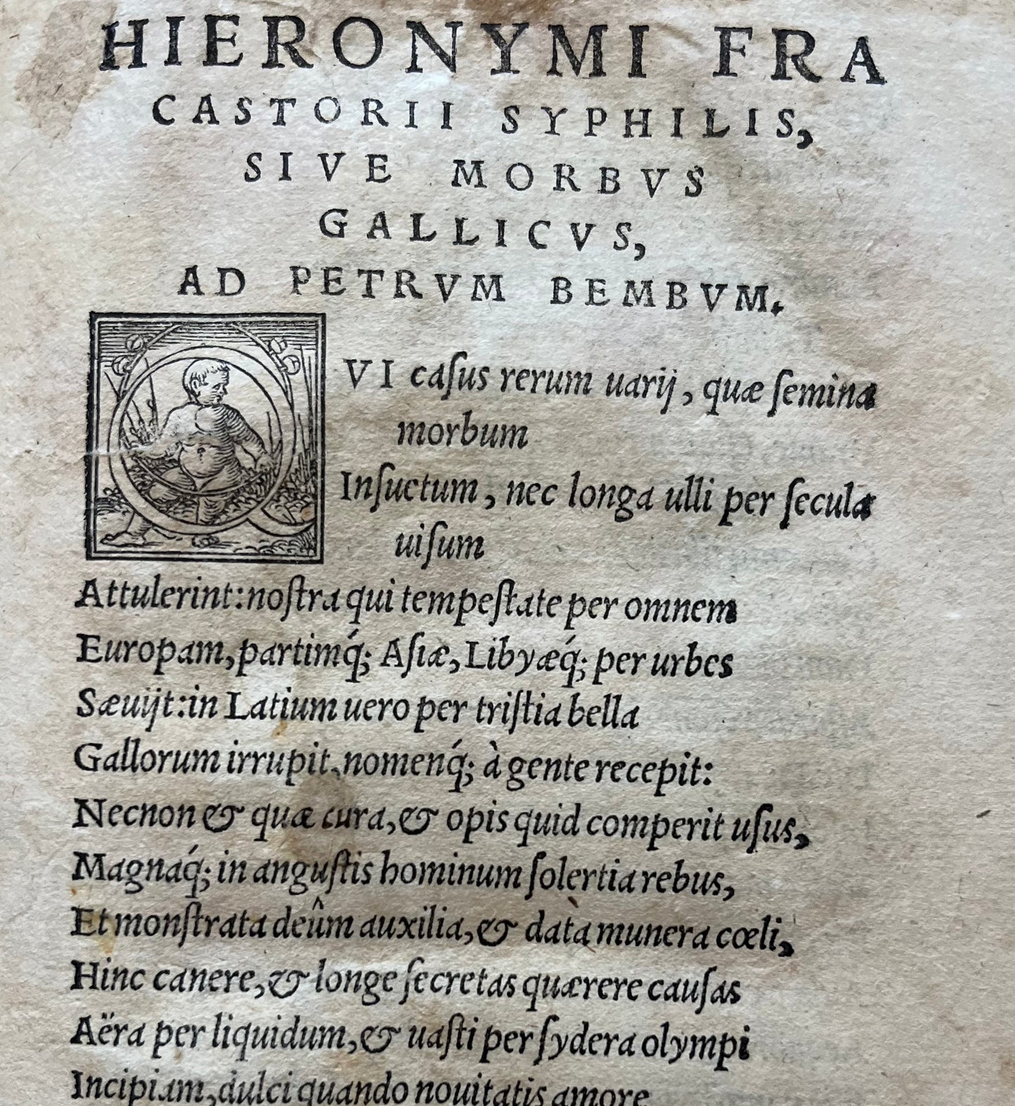 Syphilis sive morbus Gallicus - 1536 - Early (3rd) Edition of this seminal work - Fracastoro