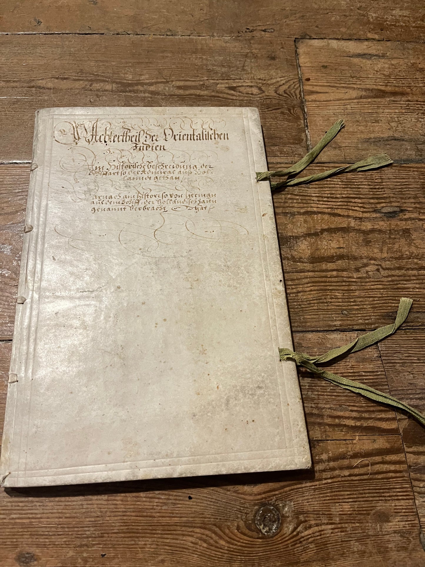De Bry Petits Voyages part 8 - Achter Theil der Orientalischen Indien - Contemporary vellum binding with ties and handwritten title - Thailand