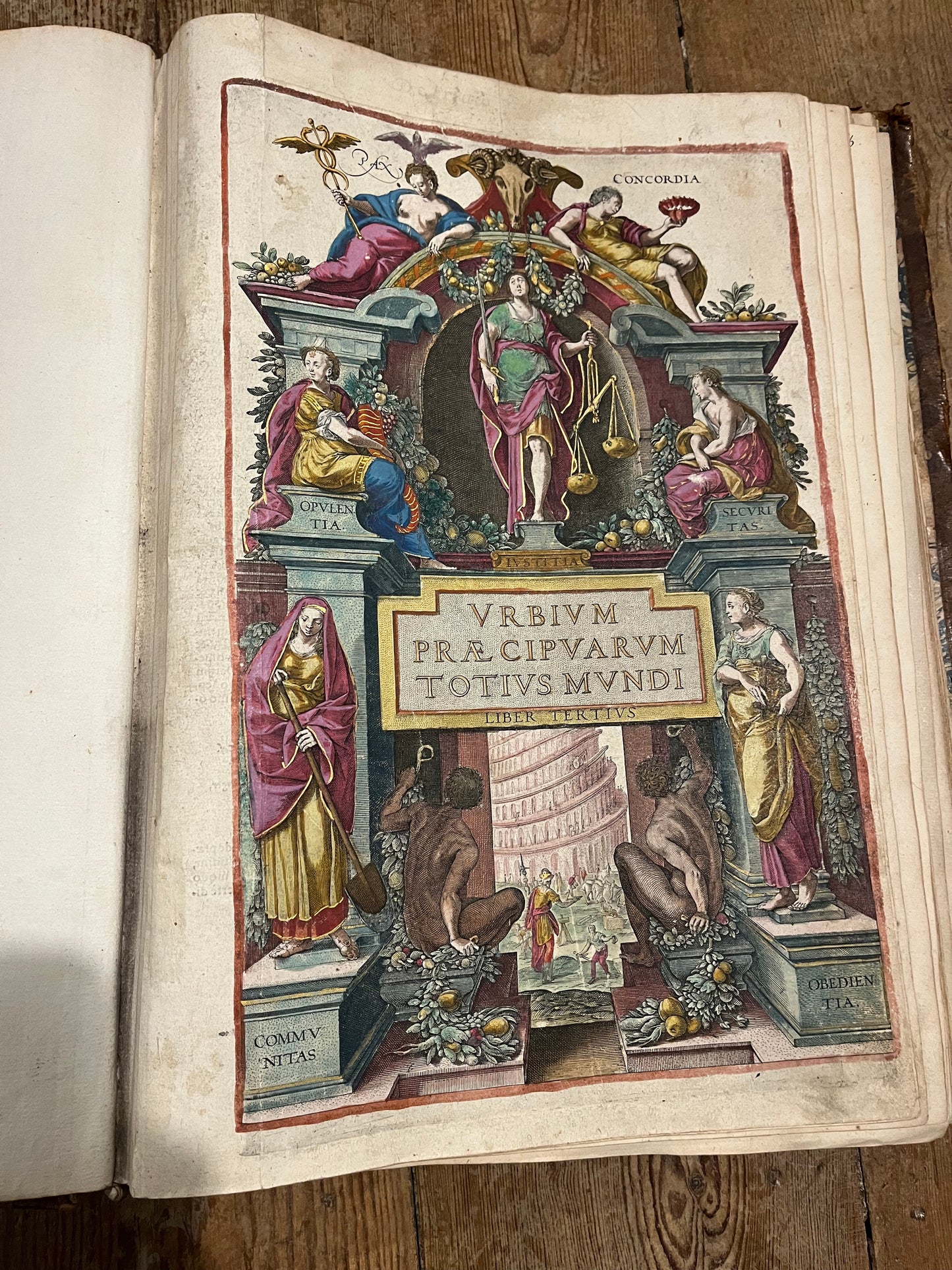 Rare large fragment of Braun and Hogenberg’s famous “Civitates Orbis Terrarum” - “Cities of the world”
