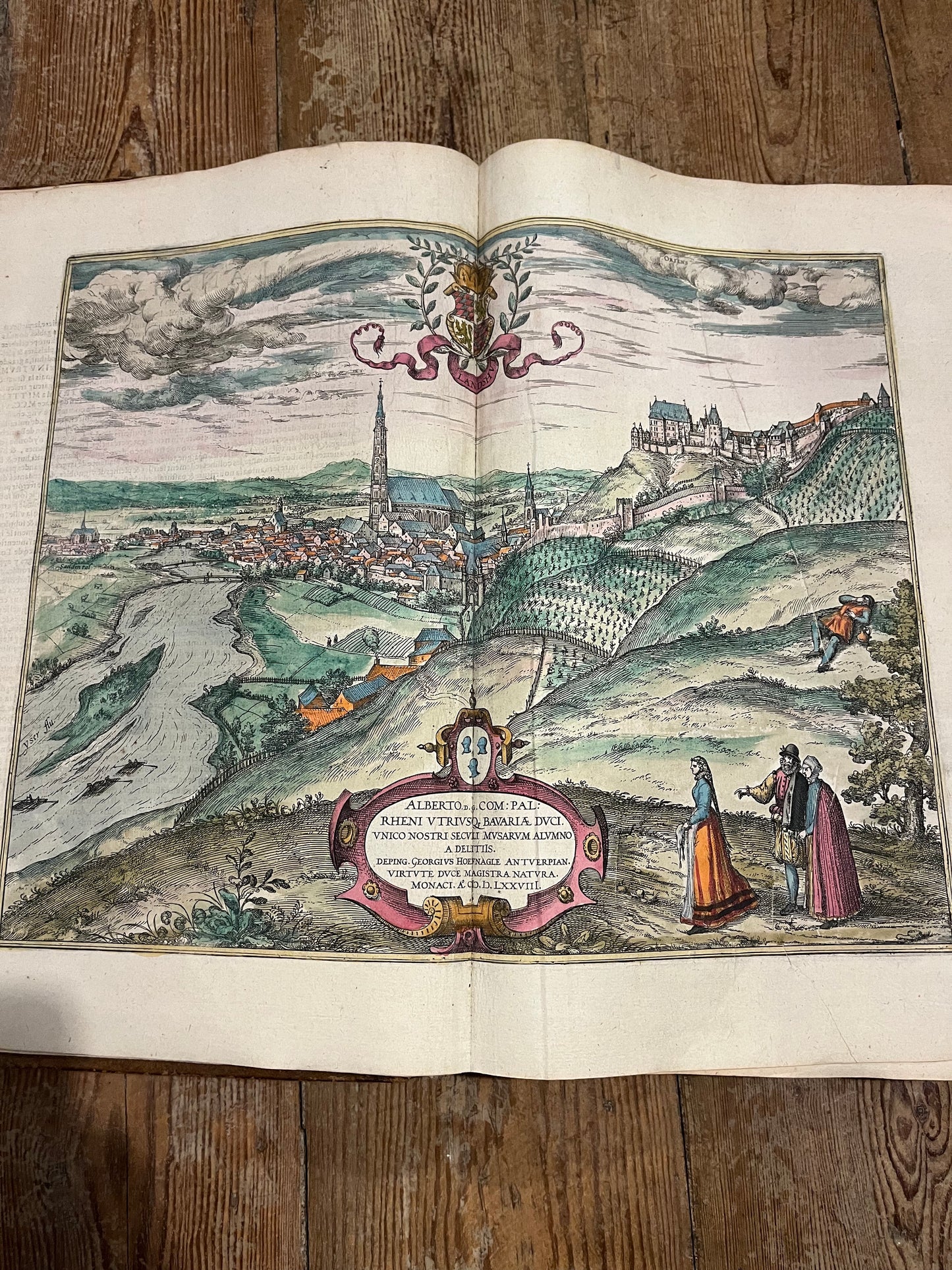 Rare large fragment of Braun and Hogenberg’s famous “Civitates Orbis Terrarum” - “Cities of the world”