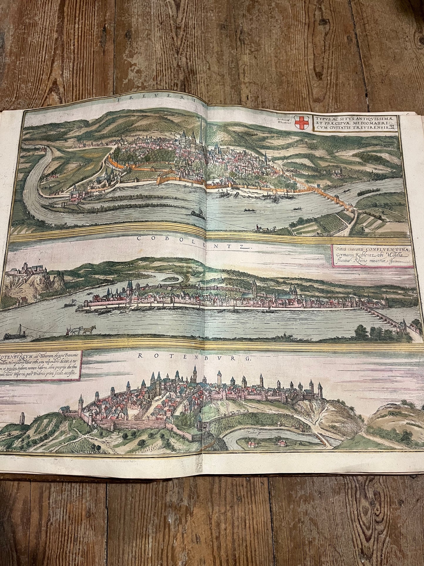 Rare large fragment of Braun and Hogenberg’s famous “Civitates Orbis Terrarum” - “Cities of the world”