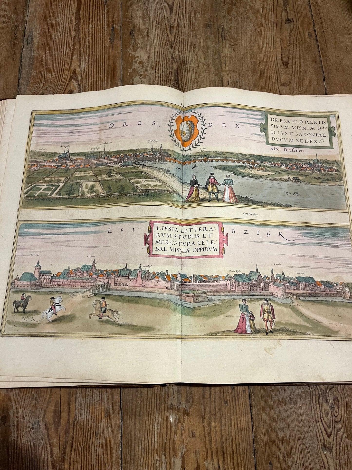 Rare large fragment of Braun and Hogenberg’s famous “Civitates Orbis Terrarum” - “Cities of the world”