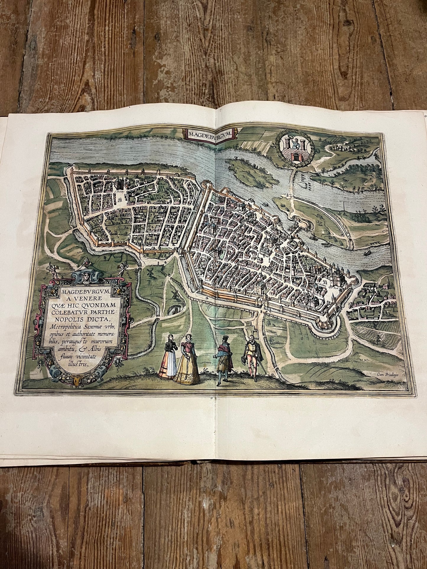 Rare large fragment of Braun and Hogenberg’s famous “Civitates Orbis Terrarum” - “Cities of the world”