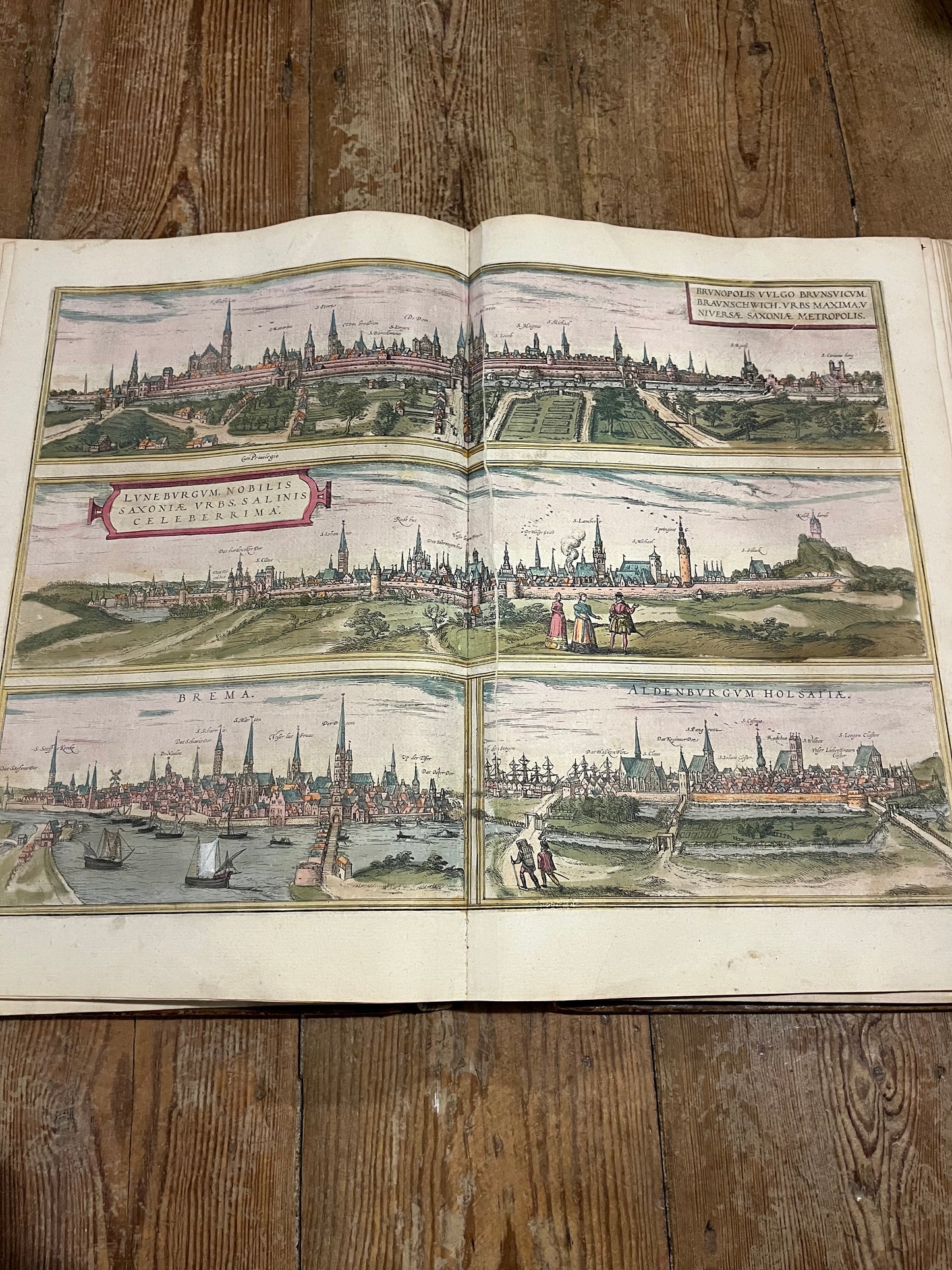 Rare large fragment of Braun and Hogenberg’s famous “Civitates Orbis Terrarum” - “Cities of the world”