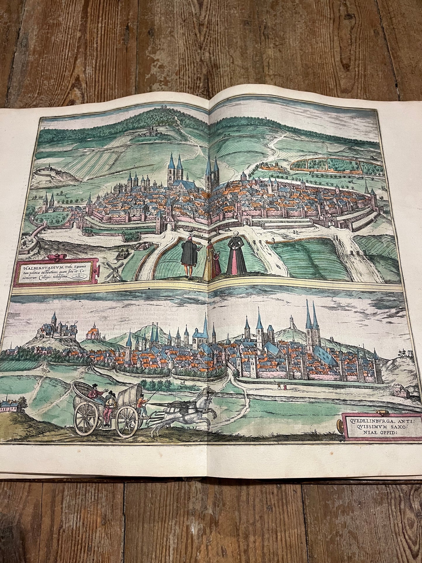 Rare large fragment of Braun and Hogenberg’s famous “Civitates Orbis Terrarum” - “Cities of the world”