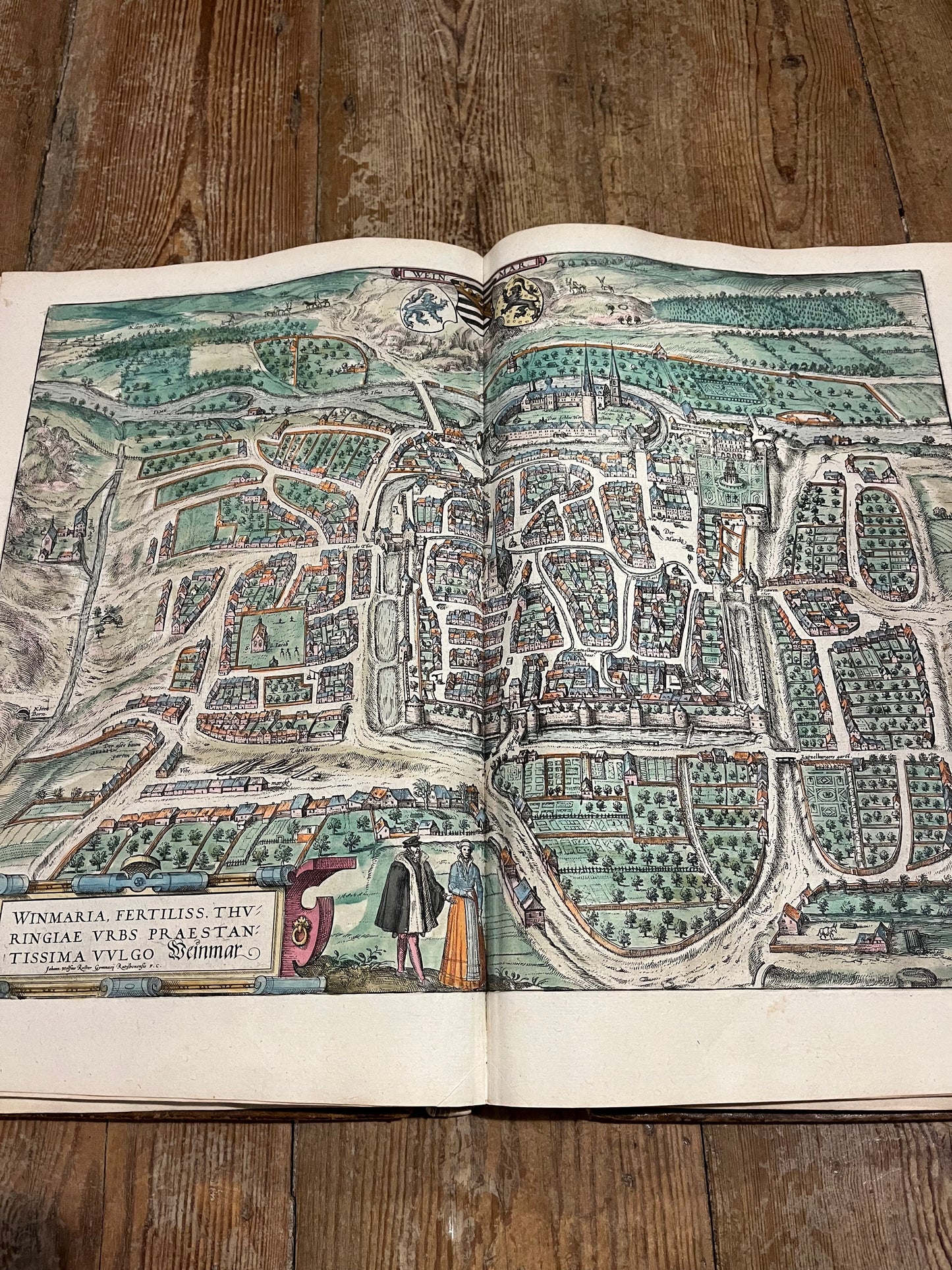 Rare large fragment of Braun and Hogenberg’s famous “Civitates Orbis Terrarum” - “Cities of the world”