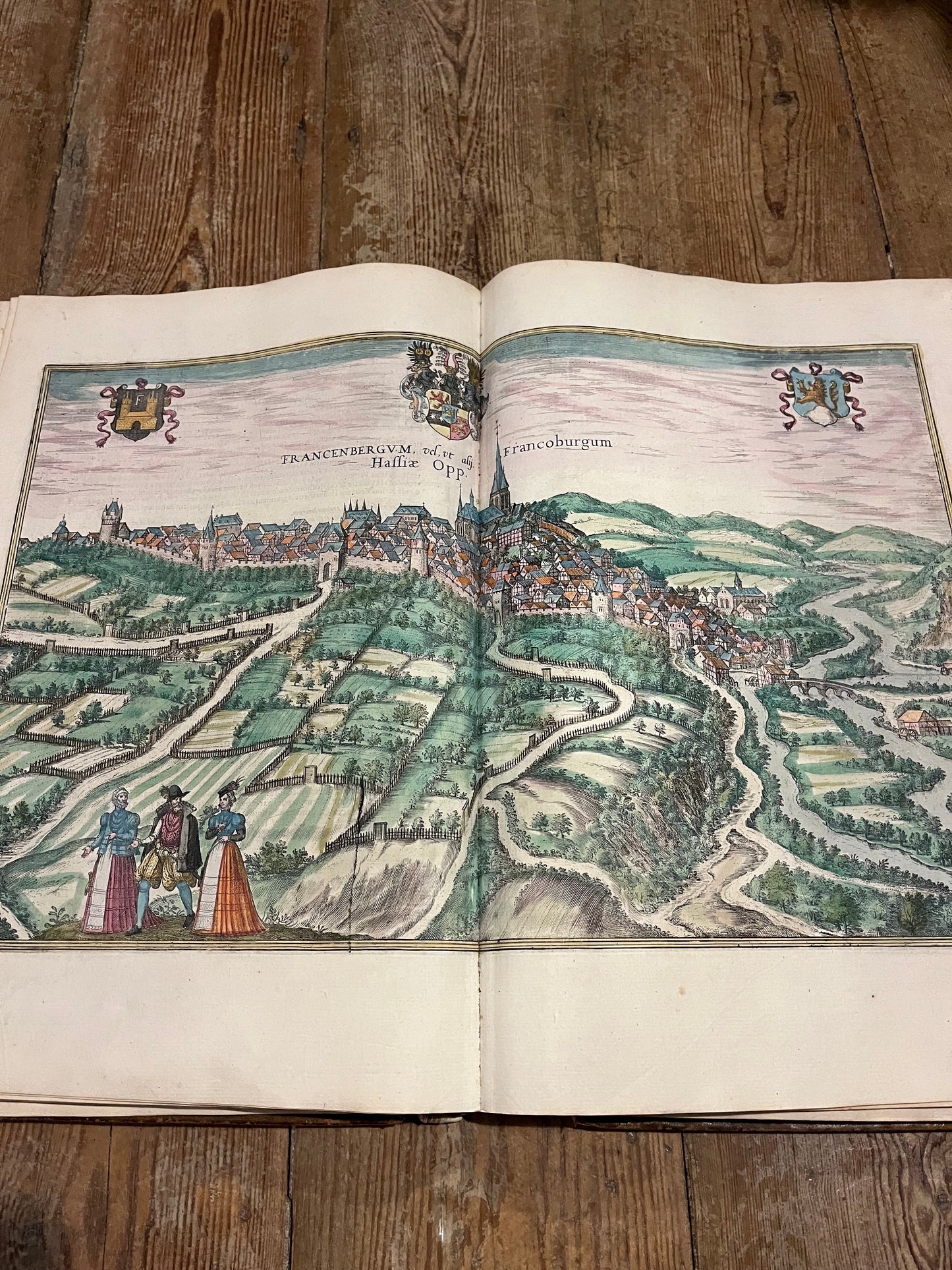 Rare large fragment of Braun and Hogenberg’s famous “Civitates Orbis Terrarum” - “Cities of the world”