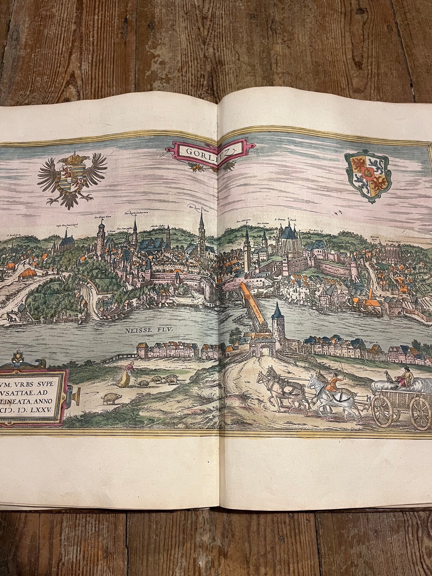 Rare large fragment of Braun and Hogenberg’s famous “Civitates Orbis Terrarum” - “Cities of the world”