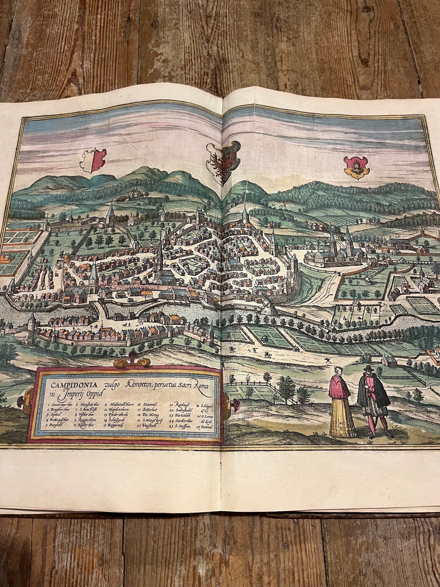 Rare large fragment of Braun and Hogenberg’s famous “Civitates Orbis Terrarum” - “Cities of the world”