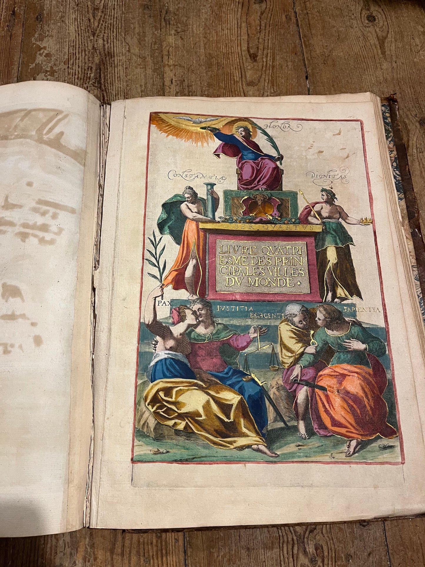 Rare large fragment of Braun and Hogenberg’s famous “Civitates Orbis Terrarum” - “Cities of the world”
