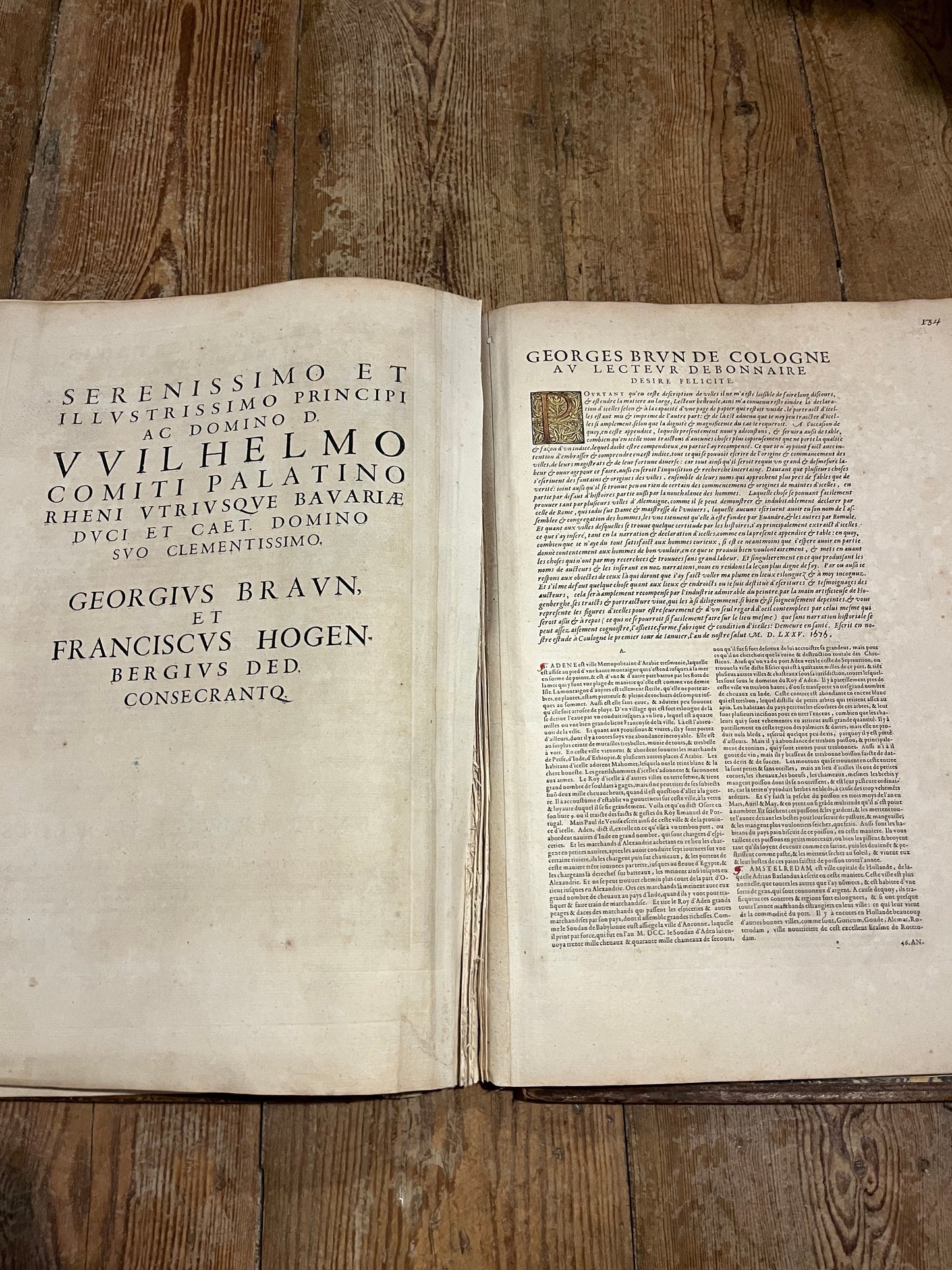 Rare large fragment of Braun and Hogenberg’s famous “Civitates Orbis Terrarum” - “Cities of the world”
