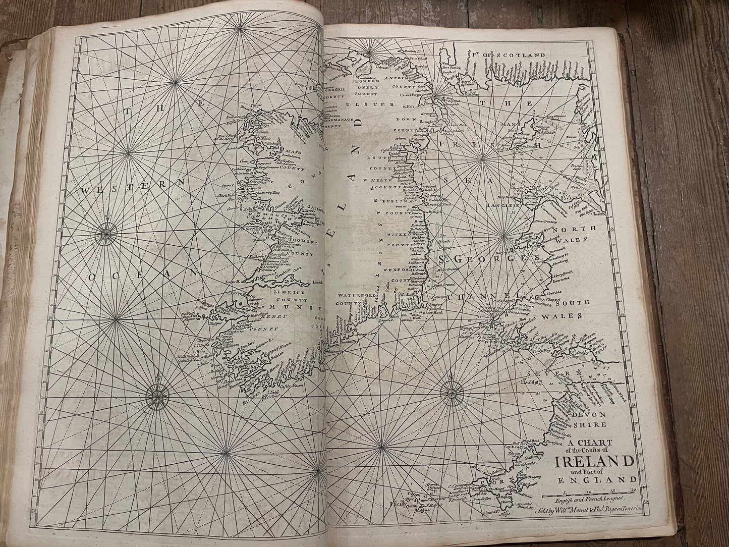 The English Pilot - England, Scotland, Ireland, Holland, Flanders, Spain, Portugal - 1758