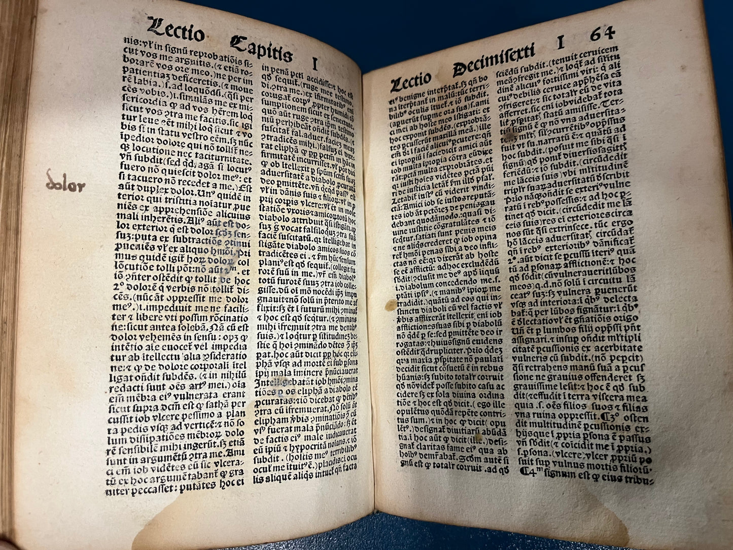 "Enarratio lucidissima in profundum atque difficilem sancti Job prophete librum vobis cedit clari lectores vel nunc Campestri recognition" - “A Clear account of the Deep and Challenging Book of the Prophet Job” - Thomas Aquinas - 1520