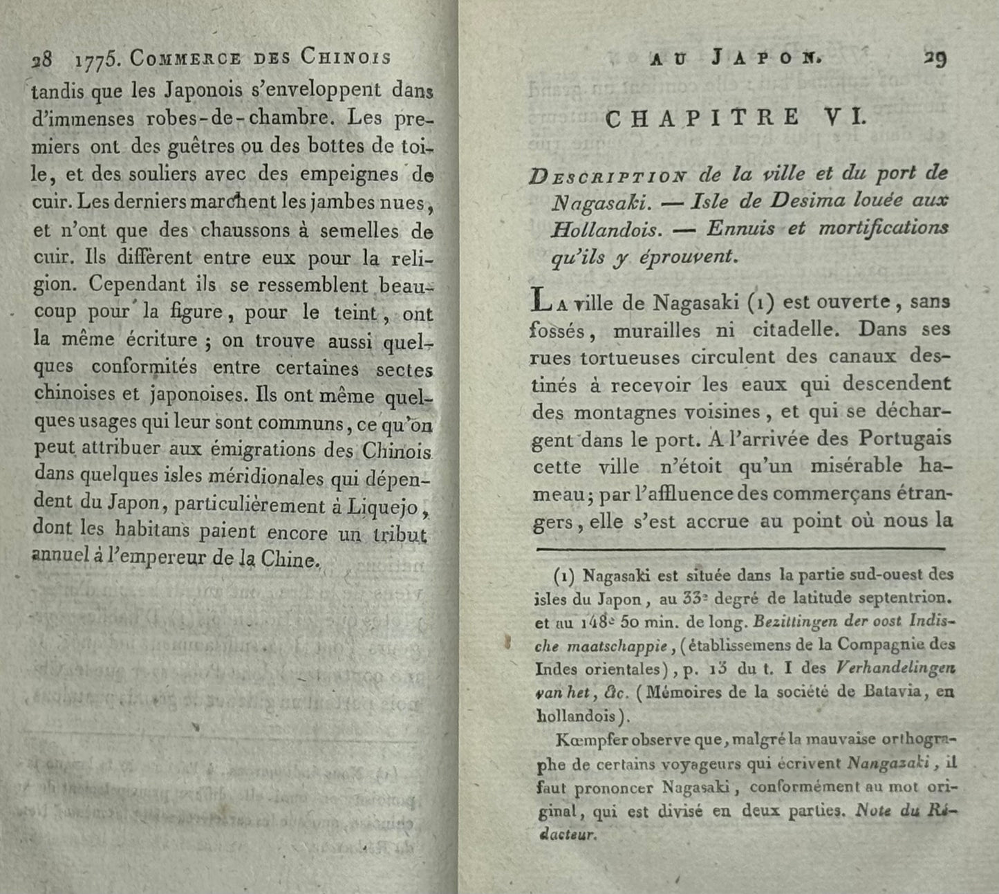 “18th Century Swedish account of Japan and the Dutch in Nagasaki” - ”Voyages de C.P. Thunberg au Japon"