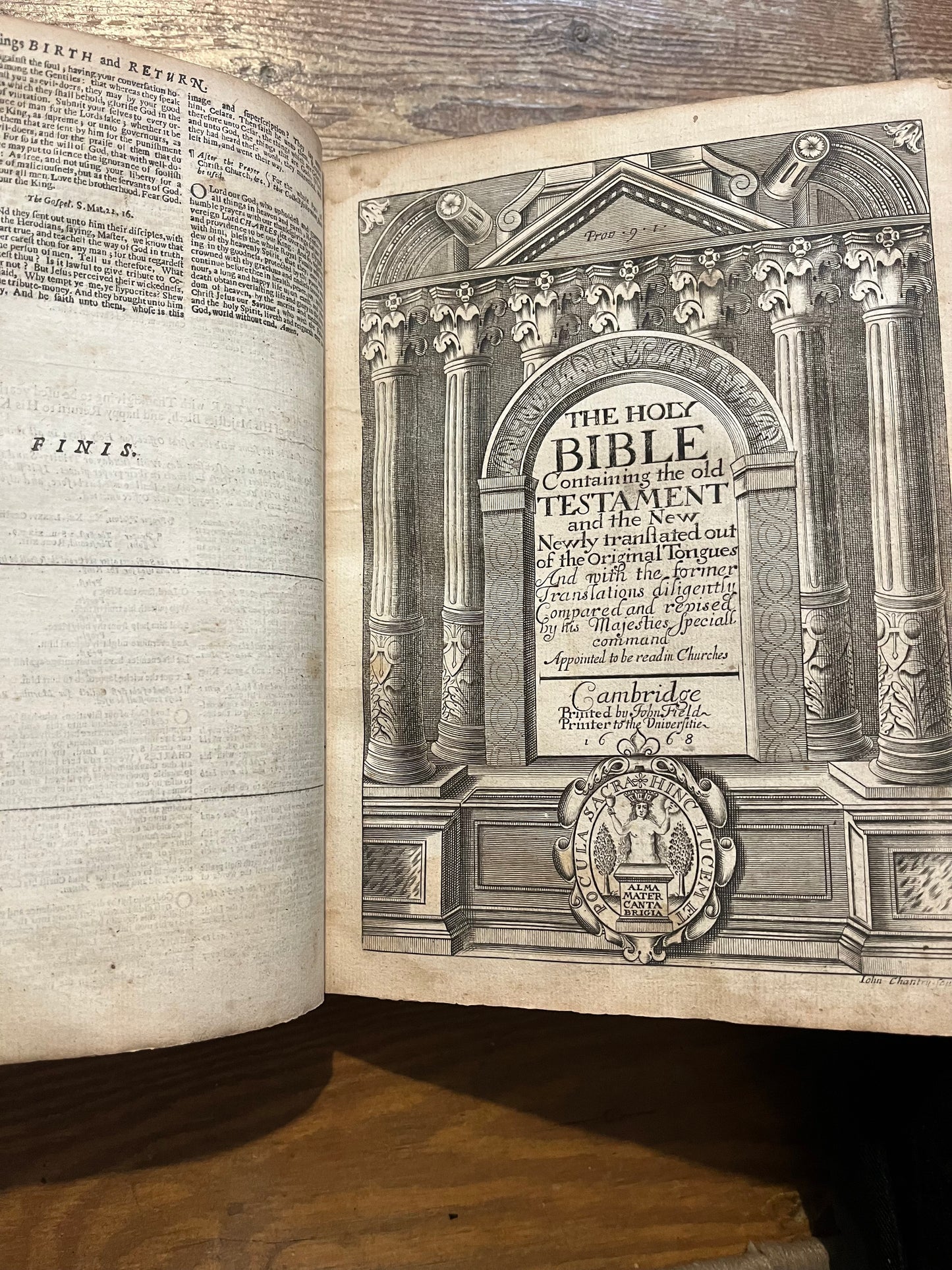 Field's Cambridge Edition of the King James Bible 1666 - Fine Contemporary binding with Extensive Ownership History