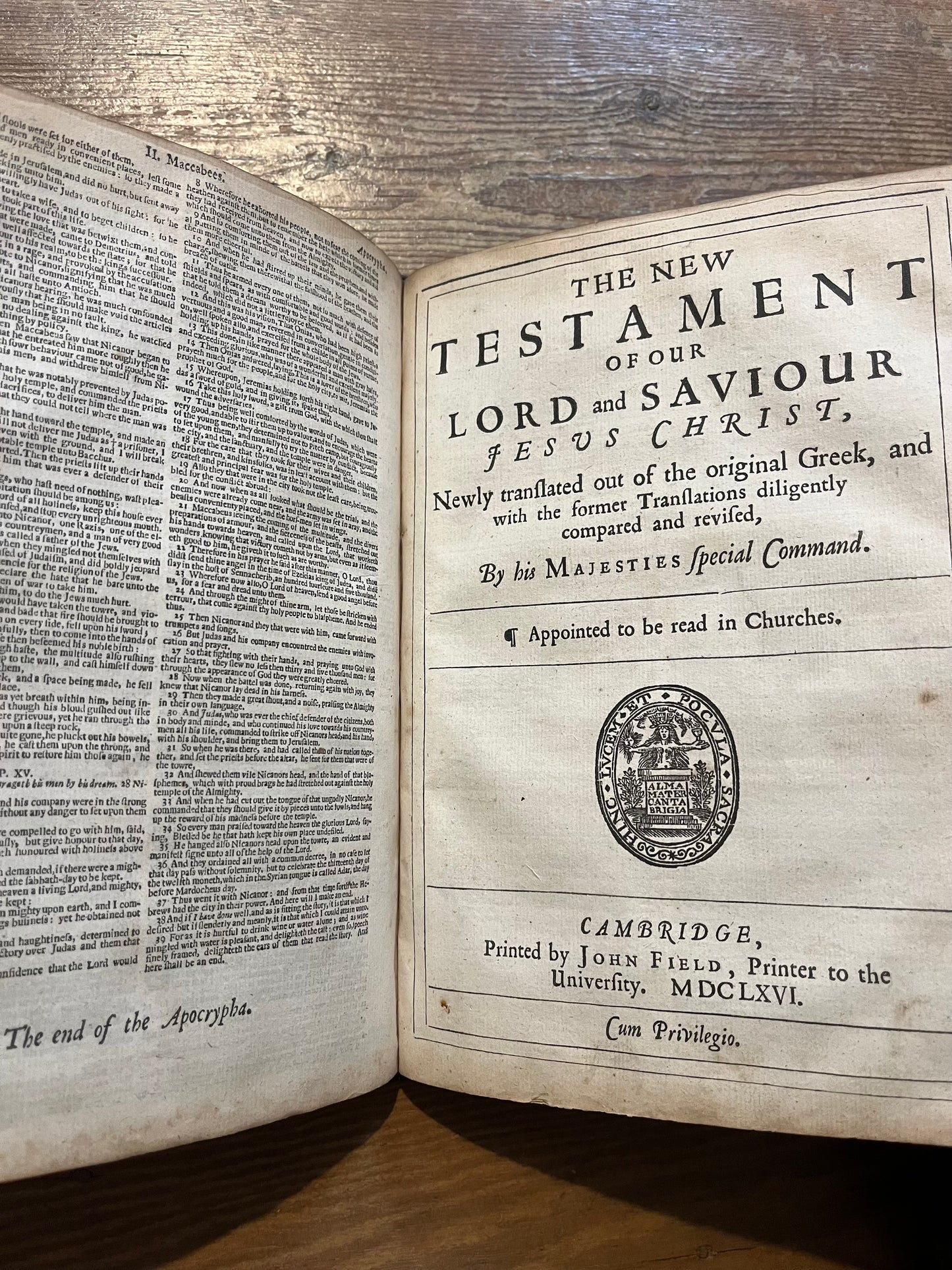 Field's Cambridge Edition of the King James Bible 1666 - Fine Contemporary binding with Extensive Ownership History