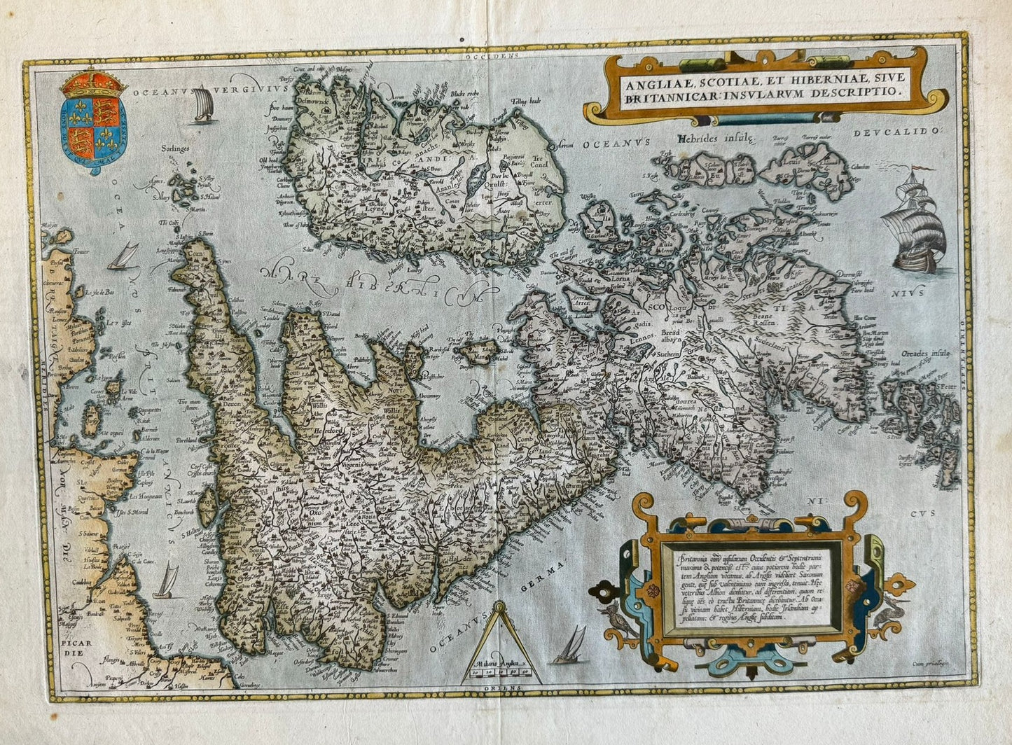 "Anglia, Scotiae et Hiberniae Sive Britannicar: Insularum Descriptio" - 1579 - Abraham Ortelius (1527 – 1598)