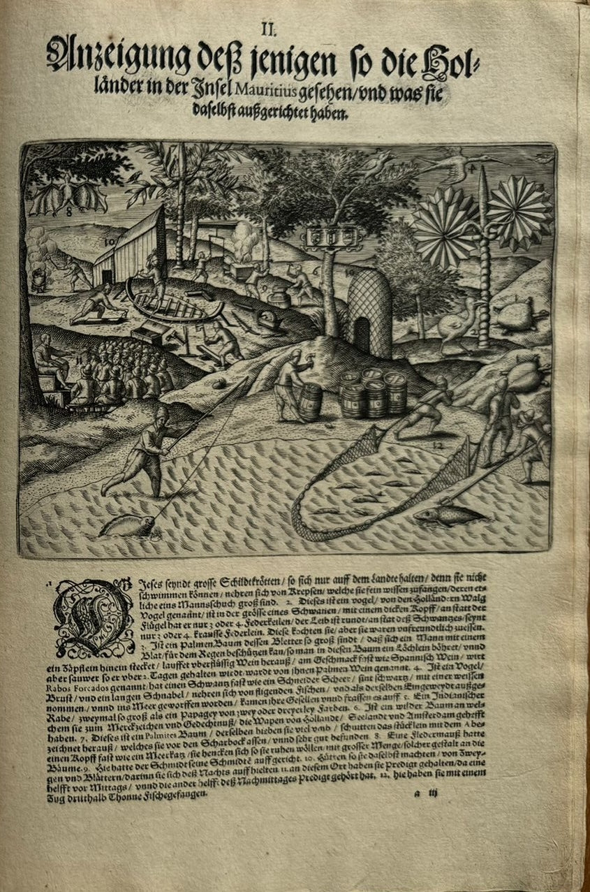 Funfter Theil der Orientalischen Indien - De Bry Part 5 Petits Voyages - 1600 - Dodo - Elephant - Mauritius - Malay Language - Voyage of Jacob van Neck and Wybrand van Warwijck
