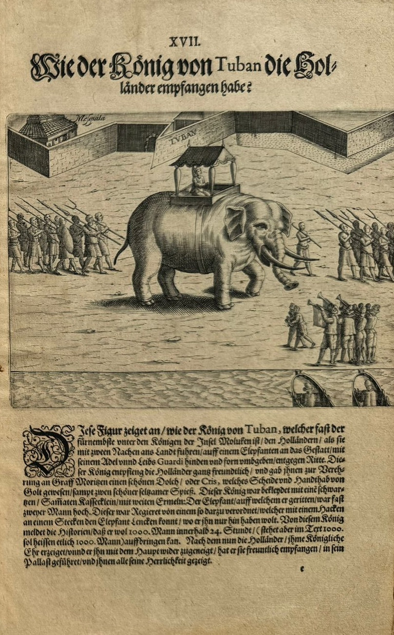 Funfter Theil der Orientalischen Indien - De Bry Part 5 Petits Voyages - 1600 - Dodo - Elephant - Mauritius - Malay Language - Voyage of Jacob van Neck and Wybrand van Warwijck