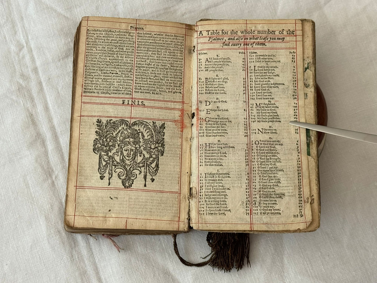 Contemporary Embroidered Binding for a 1632 King James Bible (including the Old and New Testaments and the Book of Psalms) — with 3 generations of Women’s Ownership
