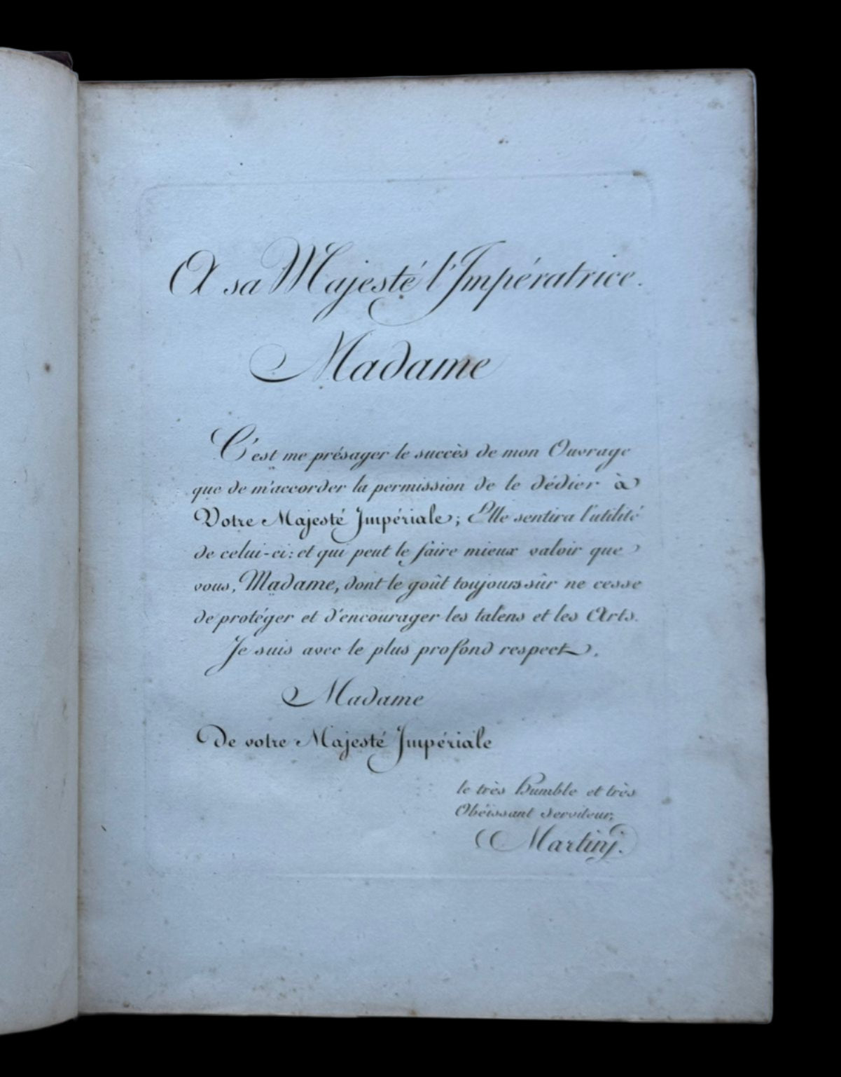 Fine Binding from Napoleon I's Library - 1804 Martini Organ work dedicated to Empress Josephine - Folio