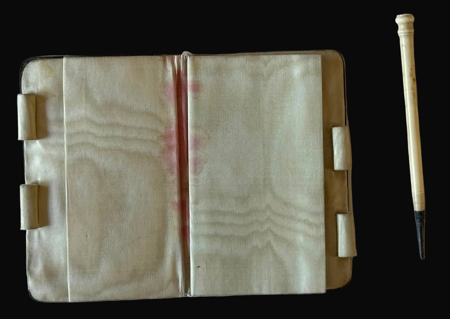 Mid-19th Century "Carnet de Bal" - Silver filigree bound dance card with Lady's portrait miniature on Ivory