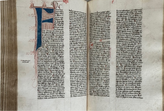 Rare 15th Century Folio Manuscript German Bible in Latin - c1450-1475 - Vienna Ochsenkopf Binding