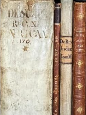 De Bry Petits Voyages - Complete set in Latin of the "Small Voyages" parts 1 to 12 and the Appendix Congo - 13 (of 13) parts bound in 5 volumes.