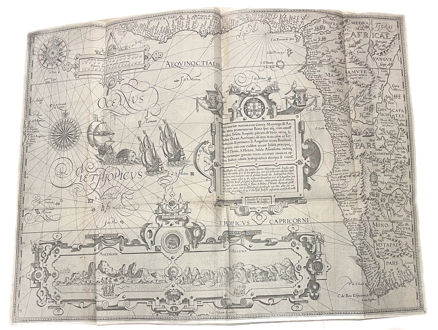 Typus Orarum Maritimarum Guineae, Manicongo & Angolae - Jan Huygen van Linschoten