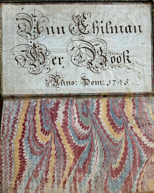 1745 Book of Common Prayer in Lovely original binding and with contemporary ownership description of Ann Chilman