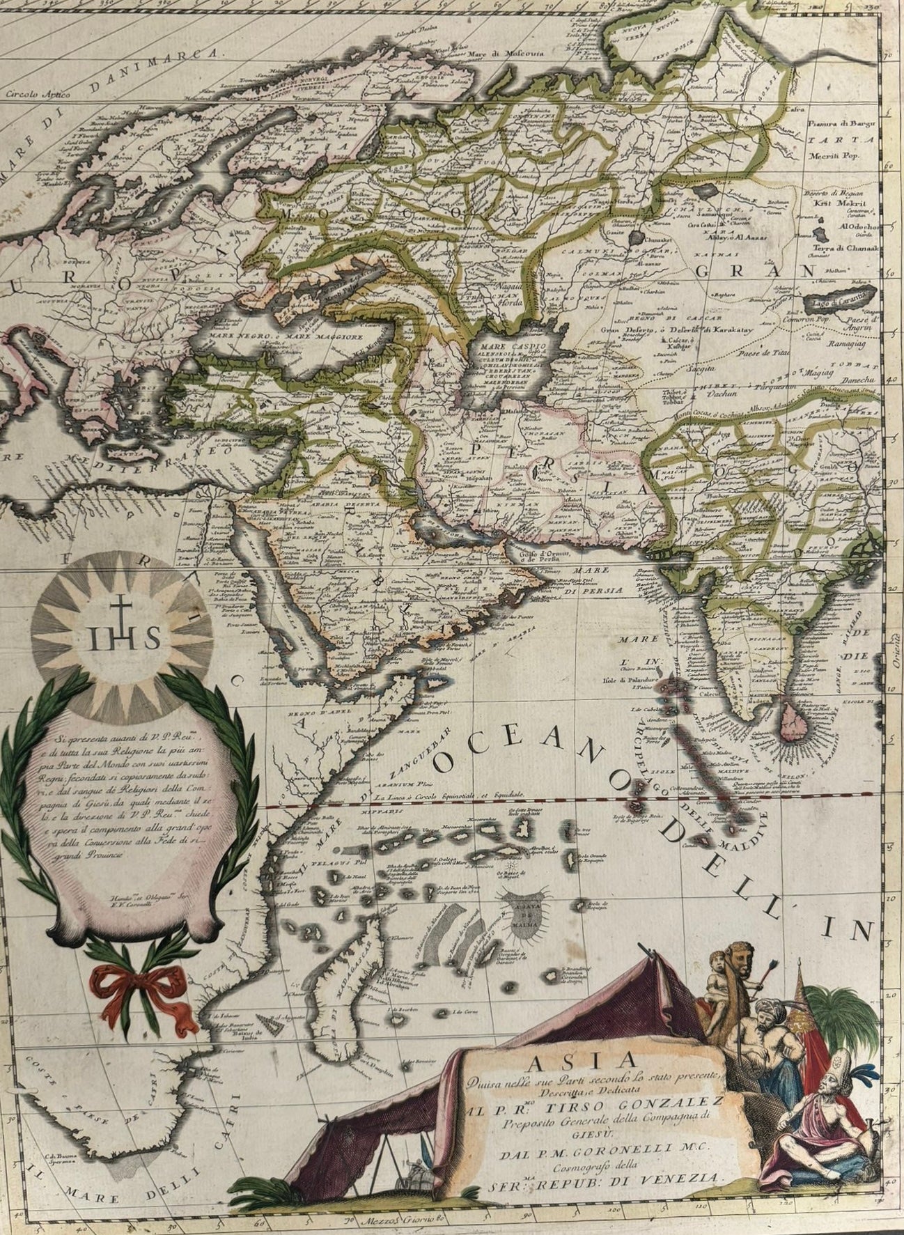 “Asia divisa nelle sue Parti secondo lo stato presente…” - Vincenzo Coronelli (1650 – 1718) - Atlante Veneto published in Venice c1690