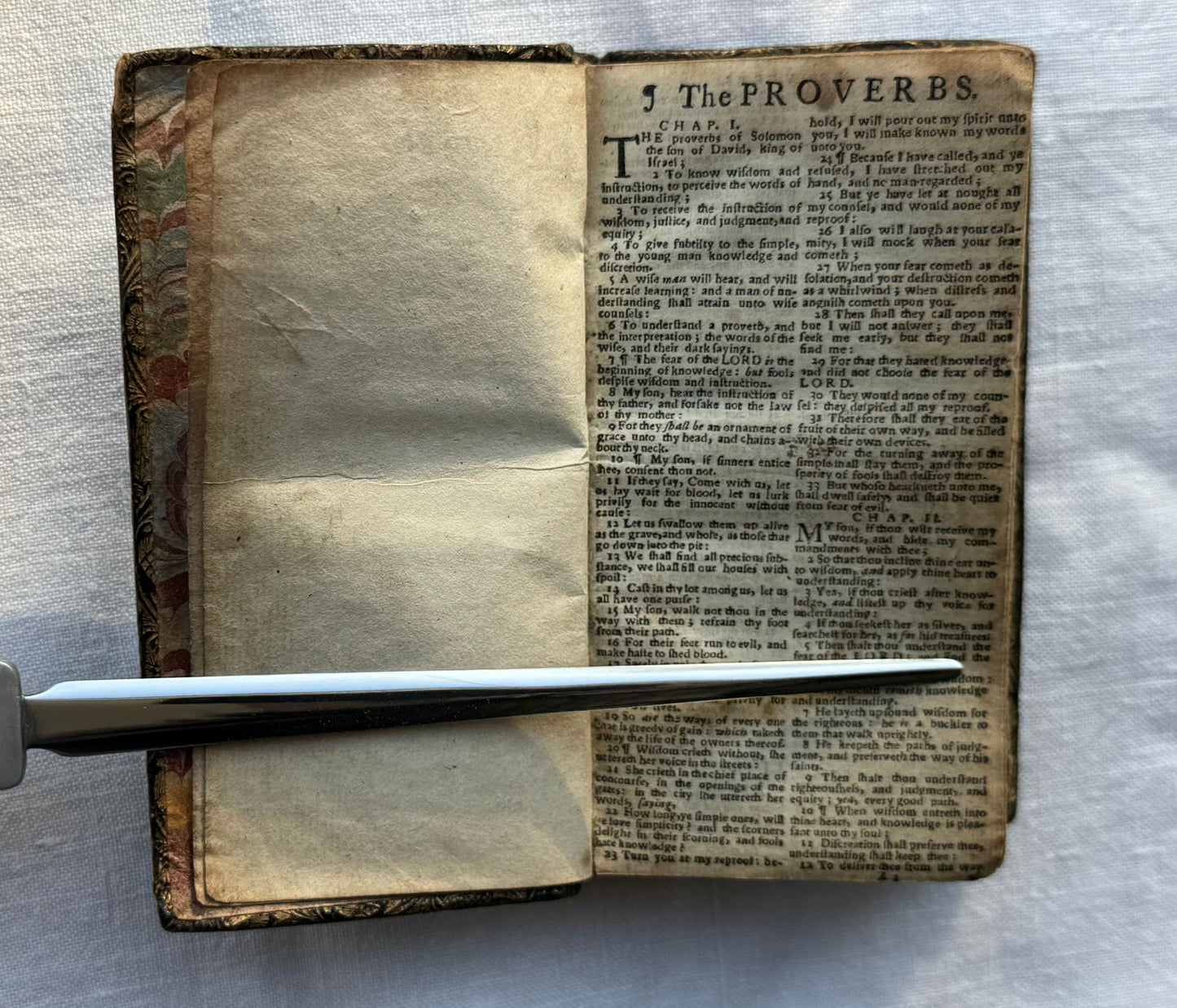 Octavo bible from c1720 in a contemporary Scottish Herringbone binding - Volume 2 (of 2) only