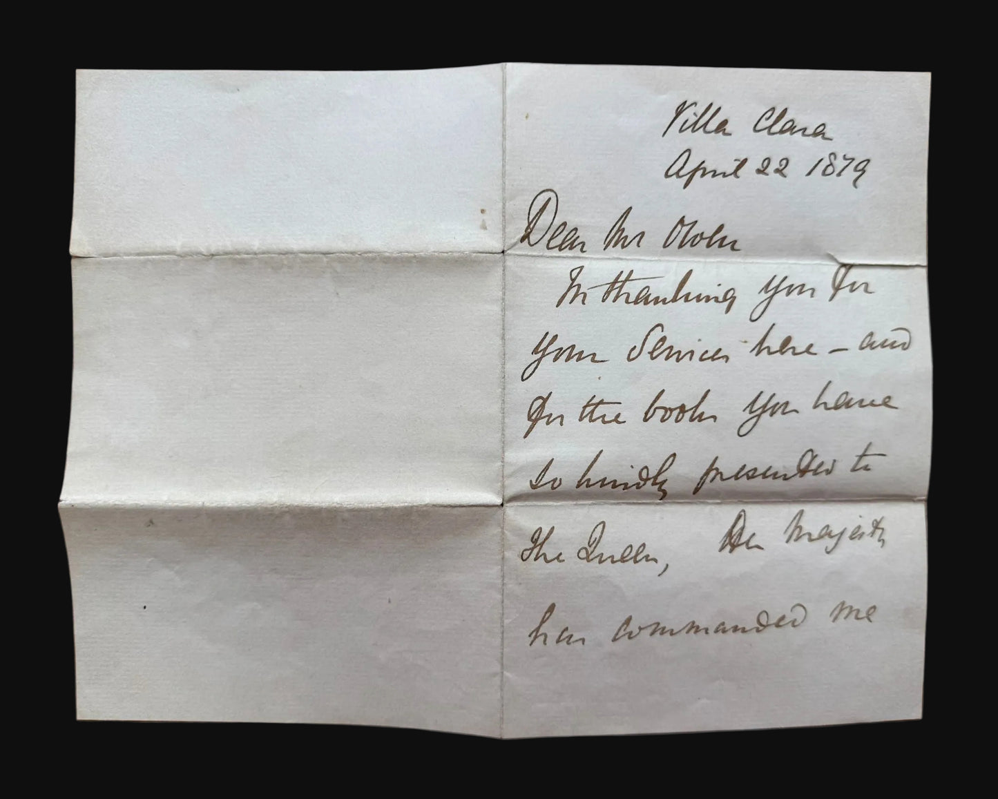 "Sketches of Lago Maggiore and Pallanza" - 1879 - Bound with 17 accomplished watercolours of the Italian lakes by a woman traveller and accompanied by a letter from Queen Victoria's Private secretary