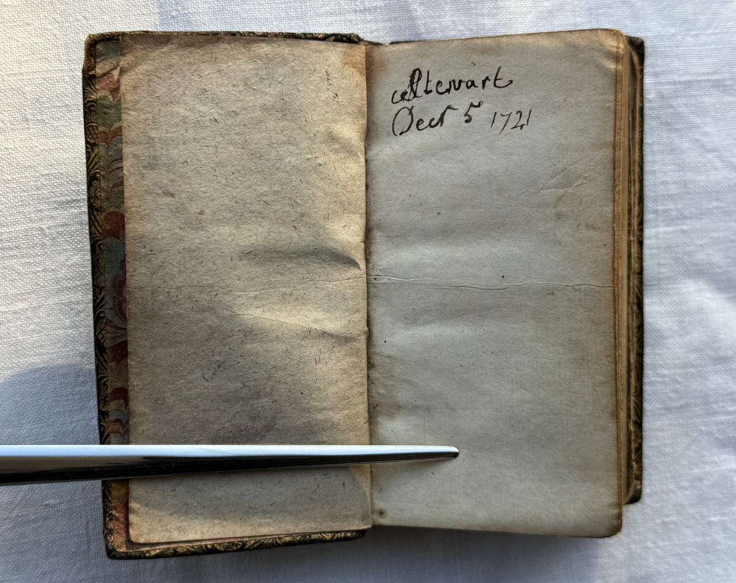 Octavo bible from c1720 in a contemporary Scottish Herringbone binding - Volume 2 (of 2) only