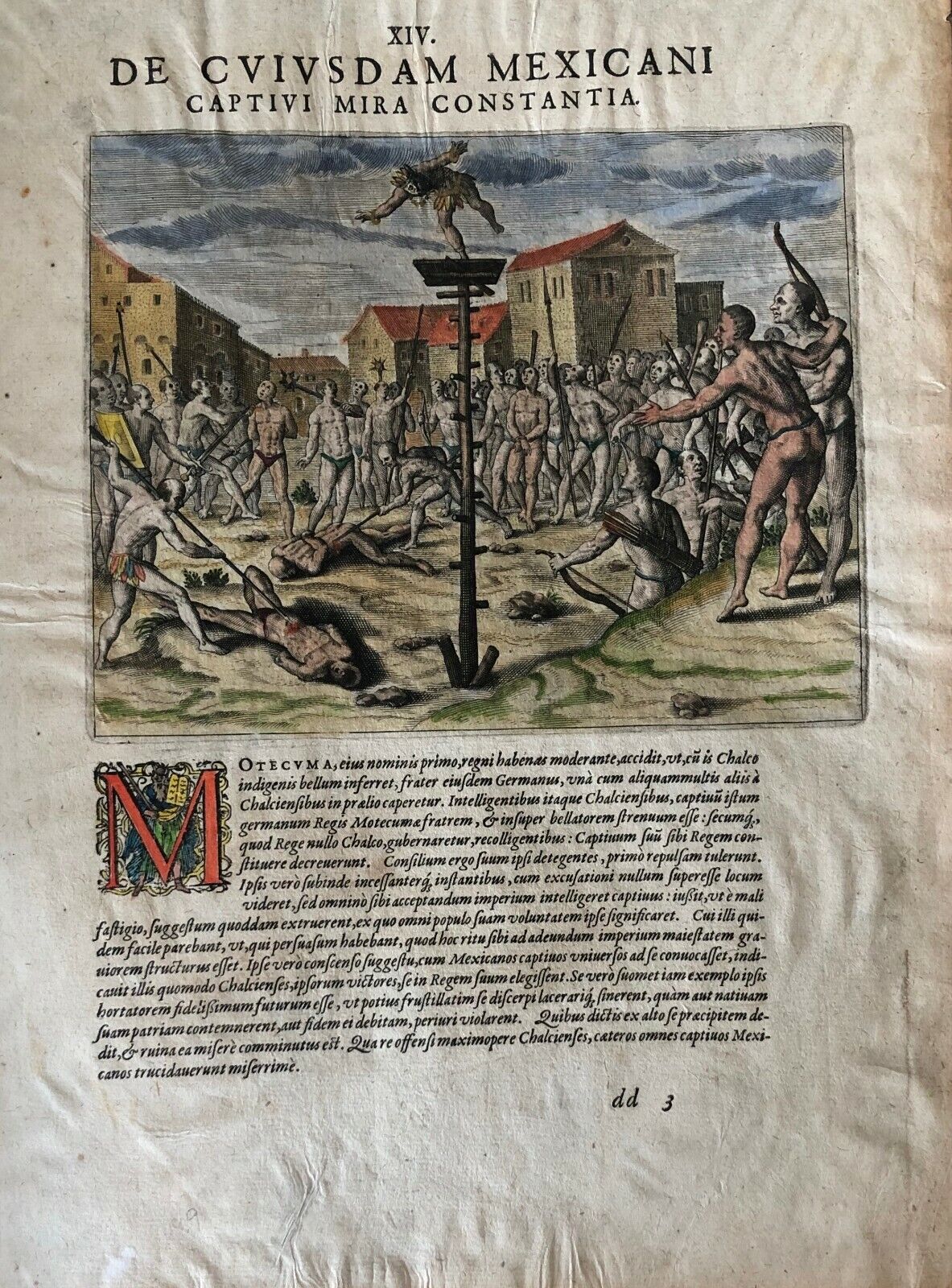 De Bry - "How the Mexicans treated their captives" 1601 - Acosta - Mexico