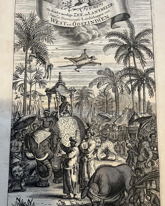 Description of Brazil and the East Indies ""Gedenkwaerige Brasiliaense Zee- en Lant- Reize..." Johan Nieuhof, 1682