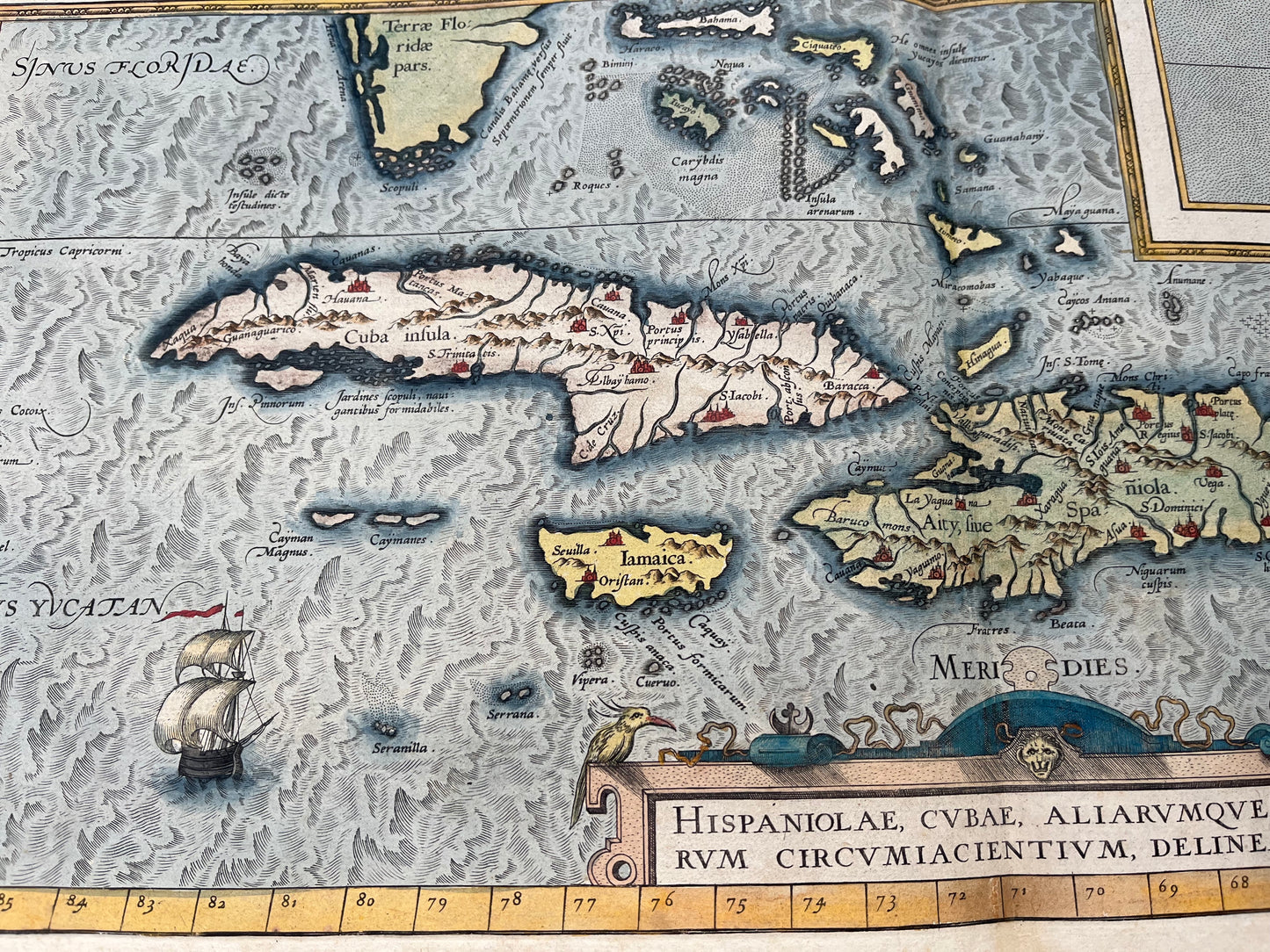 "Culiacanae, Americae Regionis / Hispaniolae, Cubae, Aliarumquae Insularum" - Mexico and the Caribbean - Ortelius - 1584