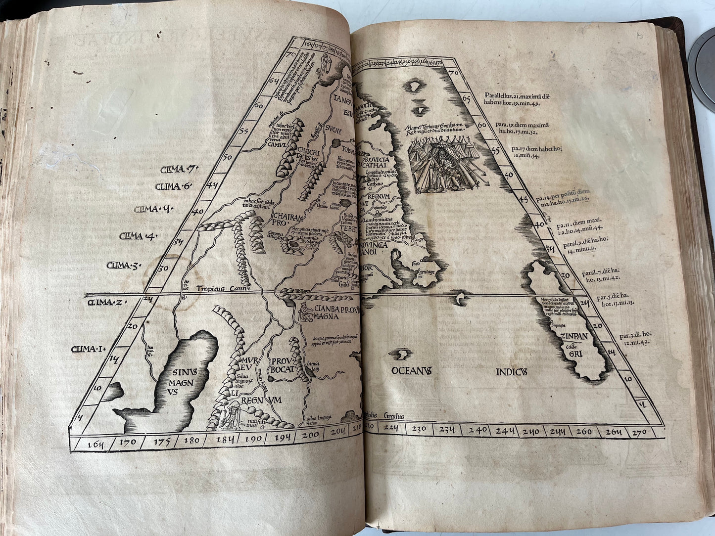 Fries's 1535 edition of "Ptolemy's Geography" with 50 (of 50) maps