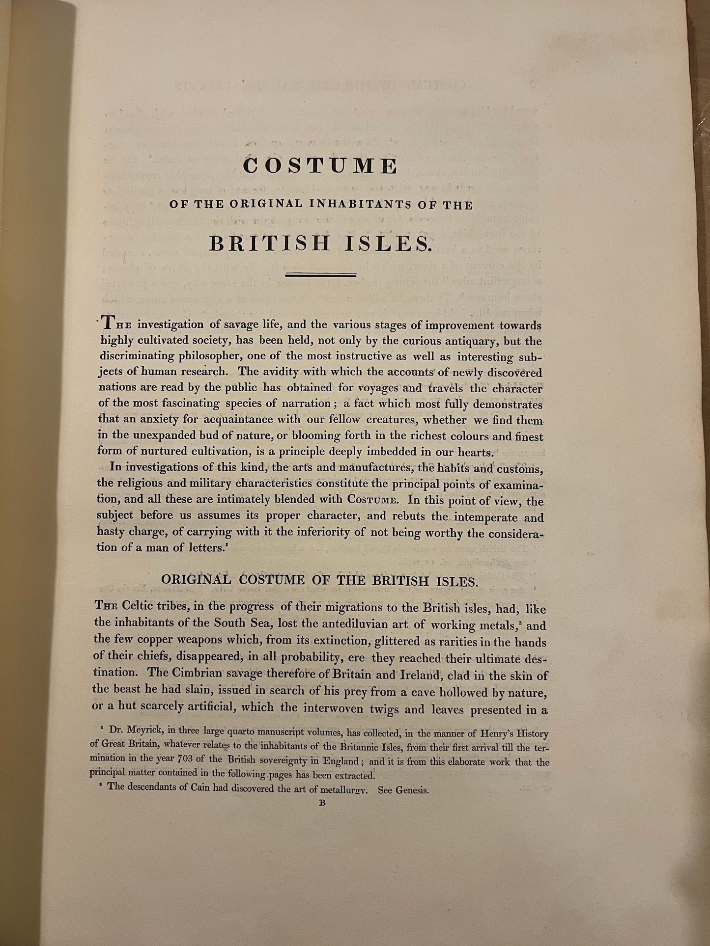 "The costume of the original inhabitants of the British Islands... London: W. Bulmer, 1815"