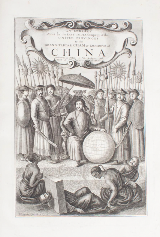 "An Embassy from the East-India Company of the United Provinces, to the grand tartar Cham emperor of China" and "Atlas Chinensis: being a second part of a relation of remarkable passages..." Jan Nieuhof / Arnoldus Montanus
