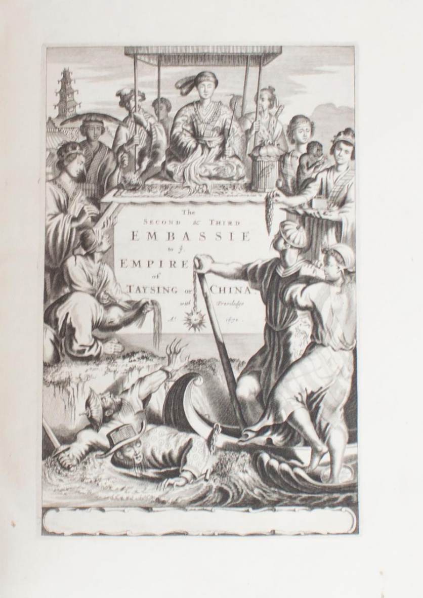 "An Embassy from the East-India Company of the United Provinces, to the grand tartar Cham emperor of China" and "Atlas Chinensis: being a second part of a relation of remarkable passages..." Jan Nieuhof / Arnoldus Montanus