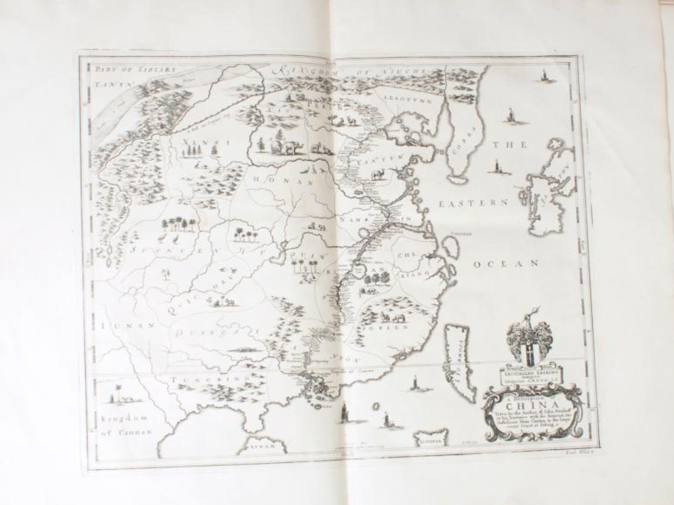 "An Embassy from the East-India Company of the United Provinces, to the grand tartar Cham emperor of China" and "Atlas Chinensis: being a second part of a relation of remarkable passages..." Jan Nieuhof / Arnoldus Montanus