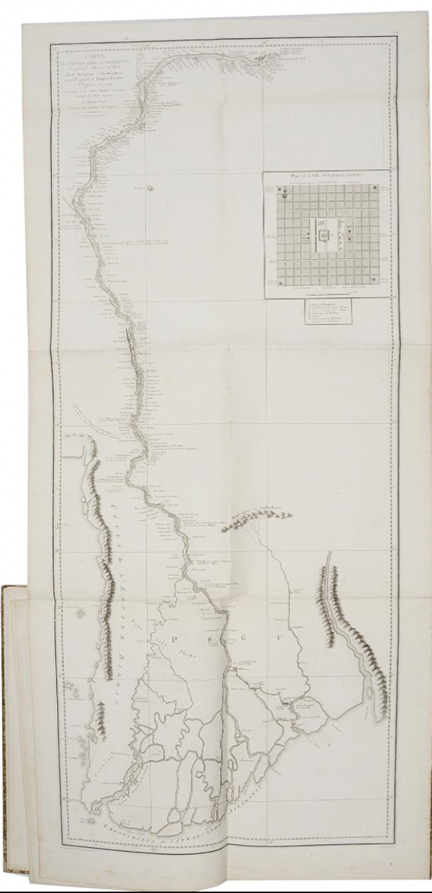 Atlas to "Relation de L'Ambassade Anglaise Envoyee En 1795 Dans Le Royaume D'Ava"- Burma (Myanmar) - Michael Symes - 1800