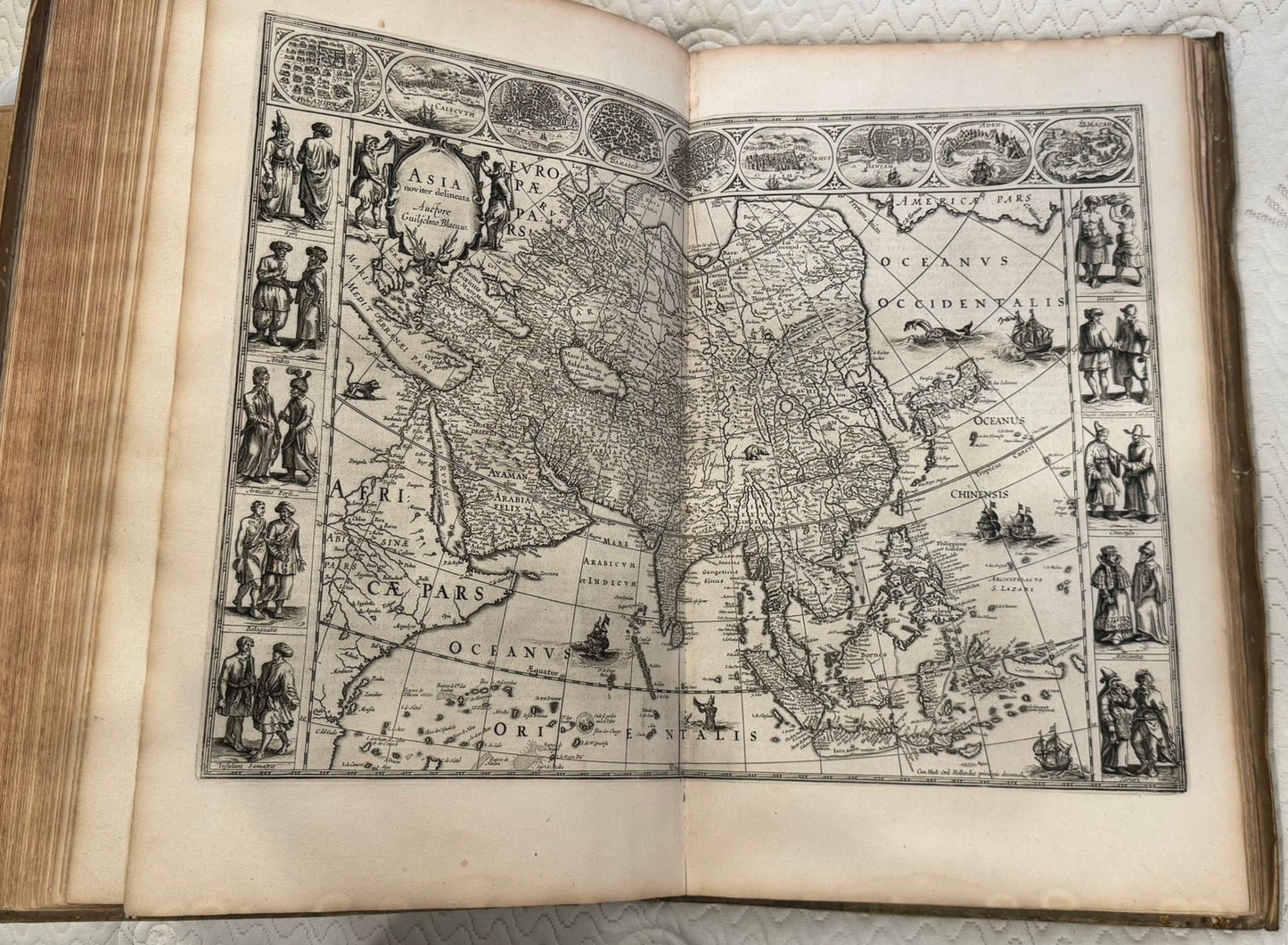 Blaeu's Atlas Novus - "Tweede Deel" (Tome 2) - 1650 edition In Original publisher's Vellum Binding - With the important Maps of The Americas, Africa, and Asia