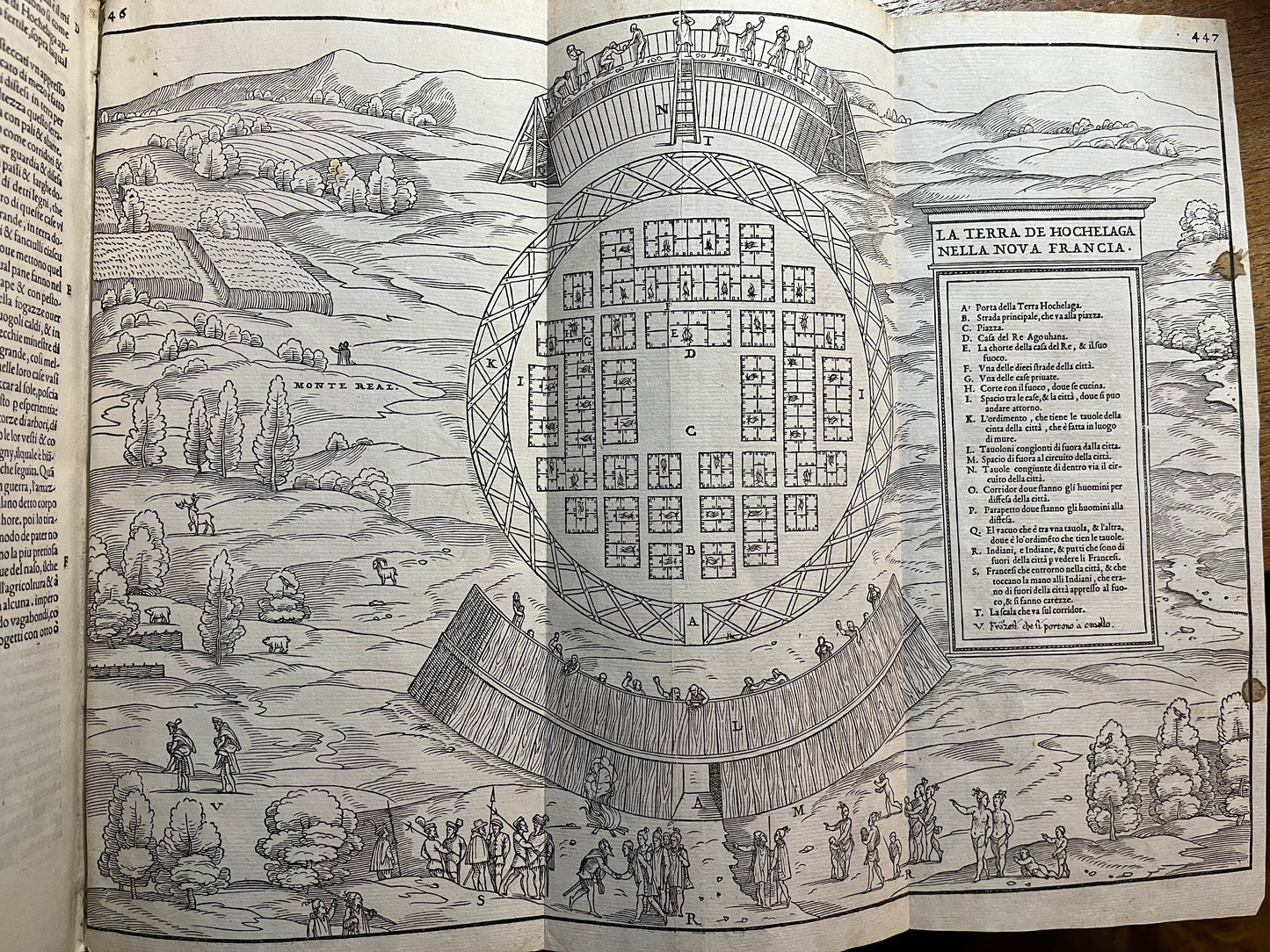 Ramusio - Delle Navigationi et Viaggi - Complete three volumes with 10 double page maps 1563, 1574, 1556. Rare FIRST EDITION of the Third Volume on the Americas